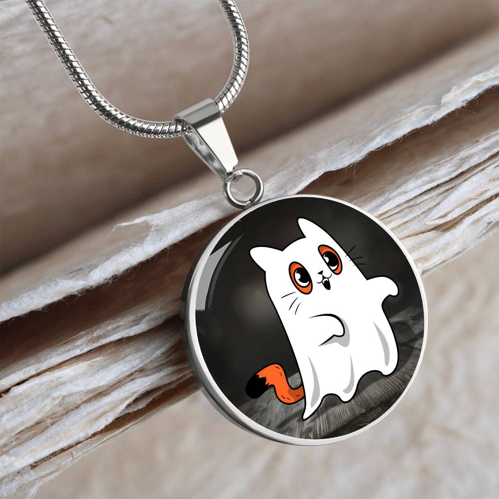 Ghost Kitty Pendant Halloween Necklace - Jewelry - EpiAl's Shop