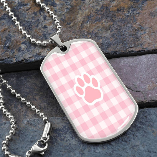 Gingham Paw Style Necklace - Jewelry - Epileptic Al’s Shop