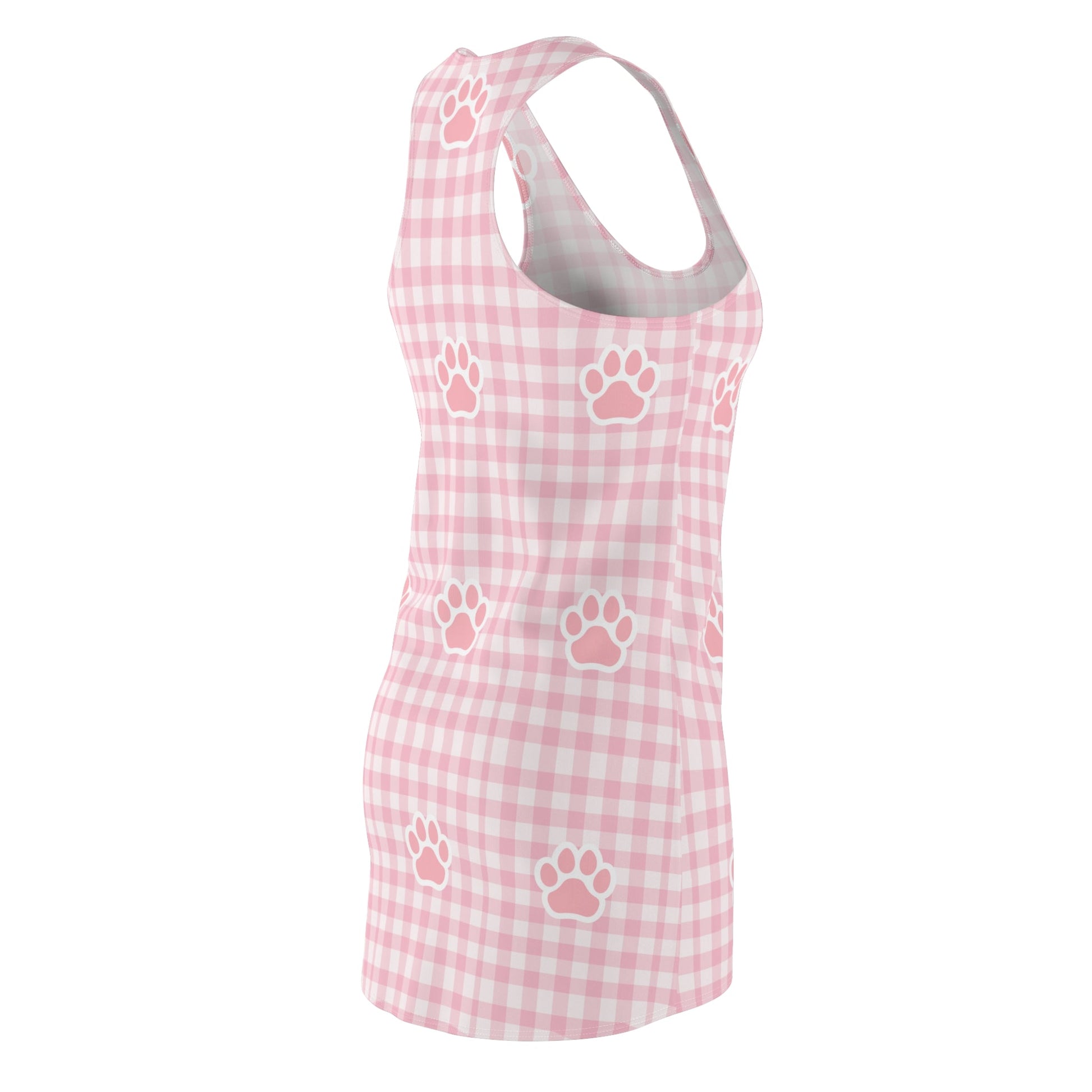 Gingham Style Women's Cut & Sew Racerback Dress - All Over Prints - Epileptic Al’s Shop