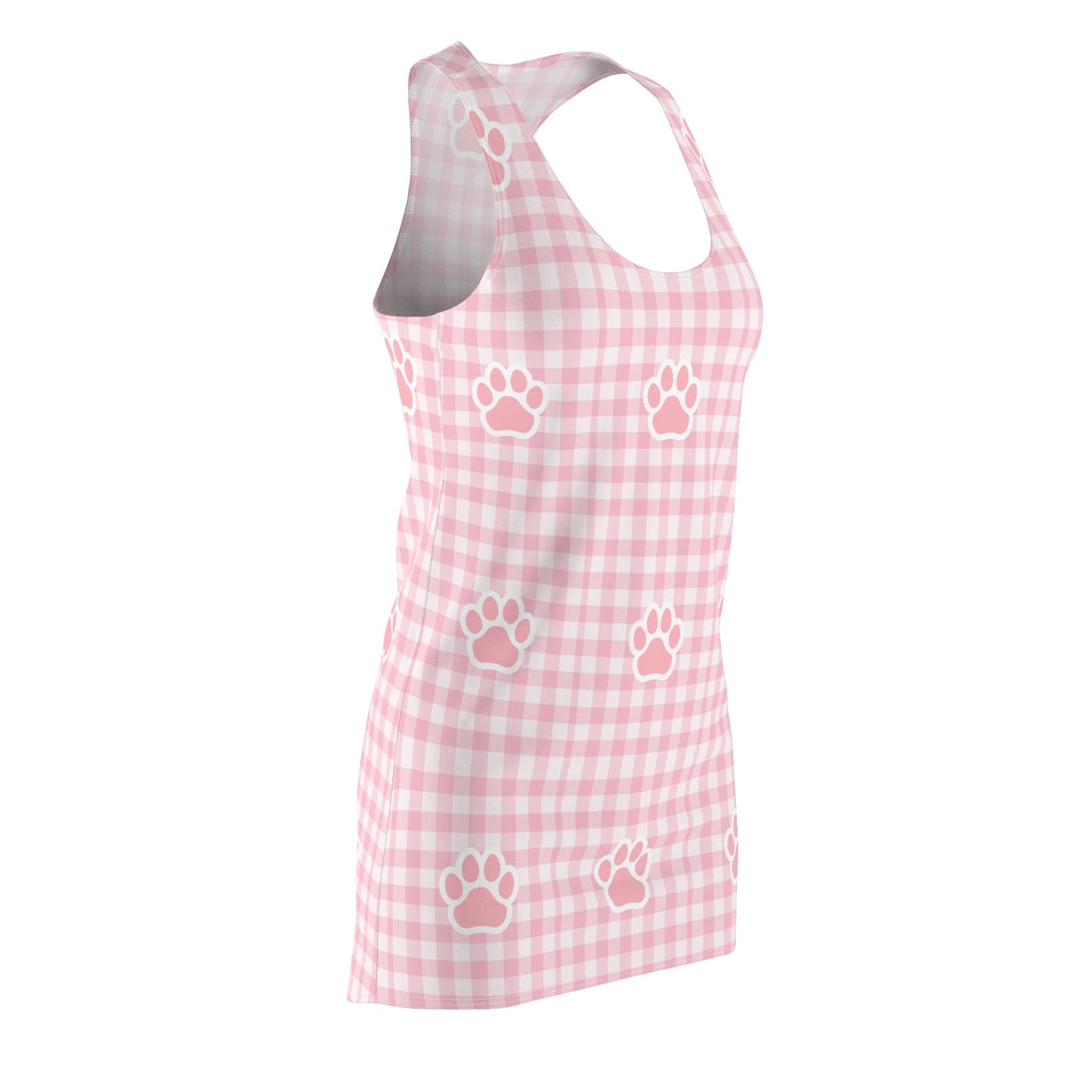 Gingham Style Women's Cut & Sew Racerback Dress - All Over Prints - Epileptic Al’s Shop