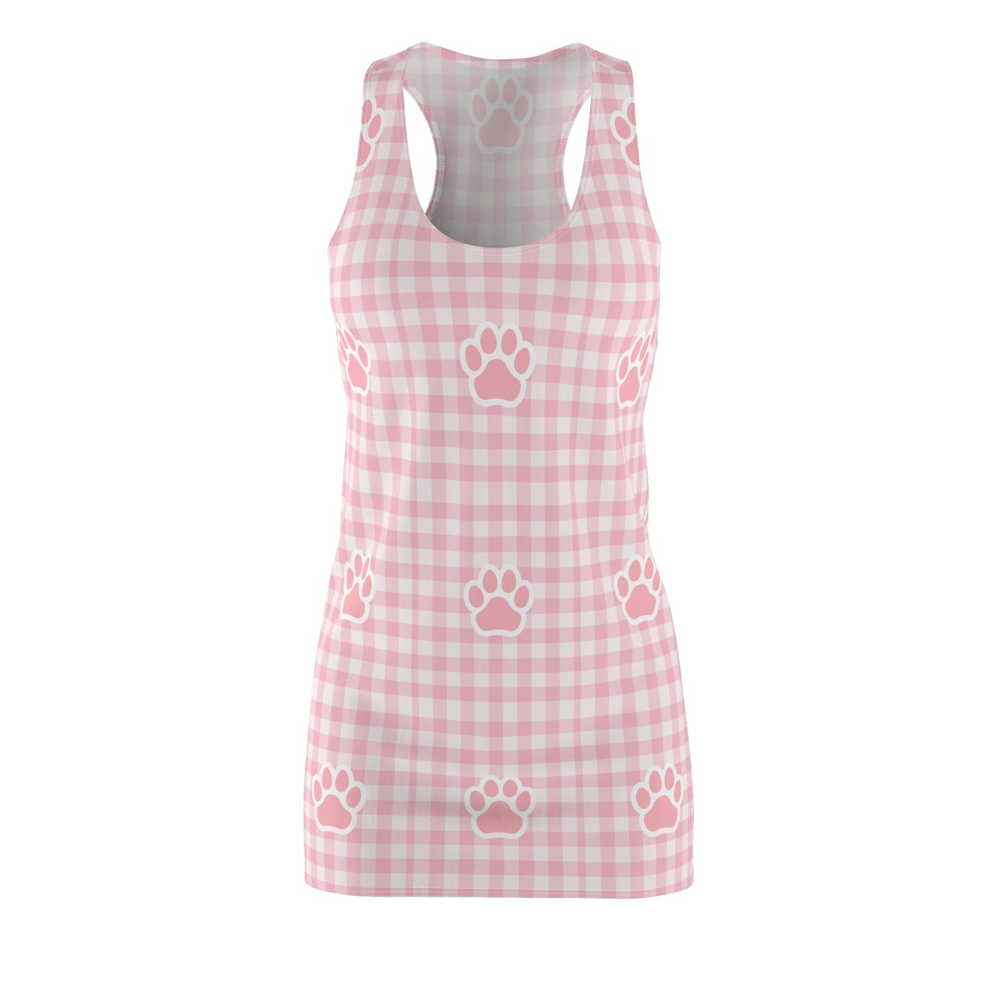 Gingham Style Women's Cut & Sew Racerback Dress - All Over Prints - Epileptic Al’s Shop