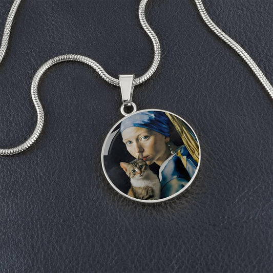 Girl with the Pearl Earring and a Cat Necklace - Jewelry - Epileptic Al’s Shop