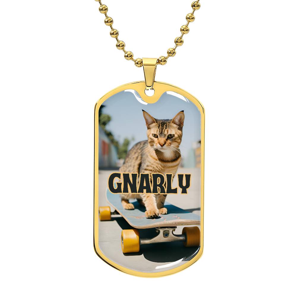 Gnarly Skater Cat Necklace - Jewelry - Epileptic Al’s Shop