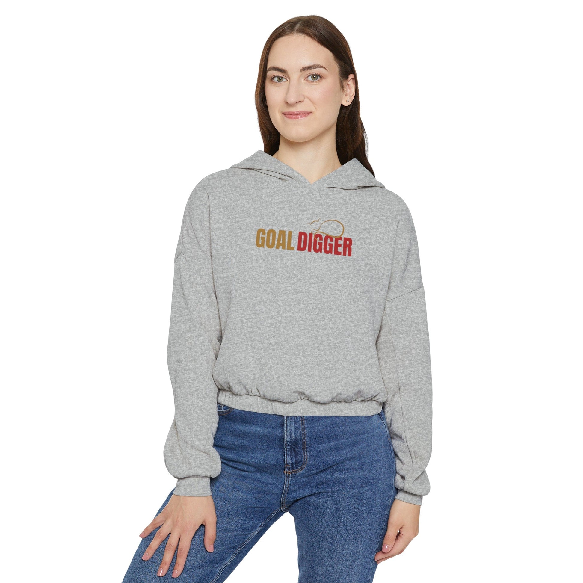 Goal Digger Women's Cinched Bottom Hoodie - Hoodie - Epileptic Al’s Shop