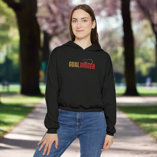 Goal Digger Women's Cinched Bottom Hoodie - Hoodie - Epileptic Al’s Shop