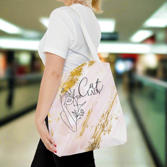 Gold Dust Cat Lady Tote Bag - Bags - EpiAl's Shop