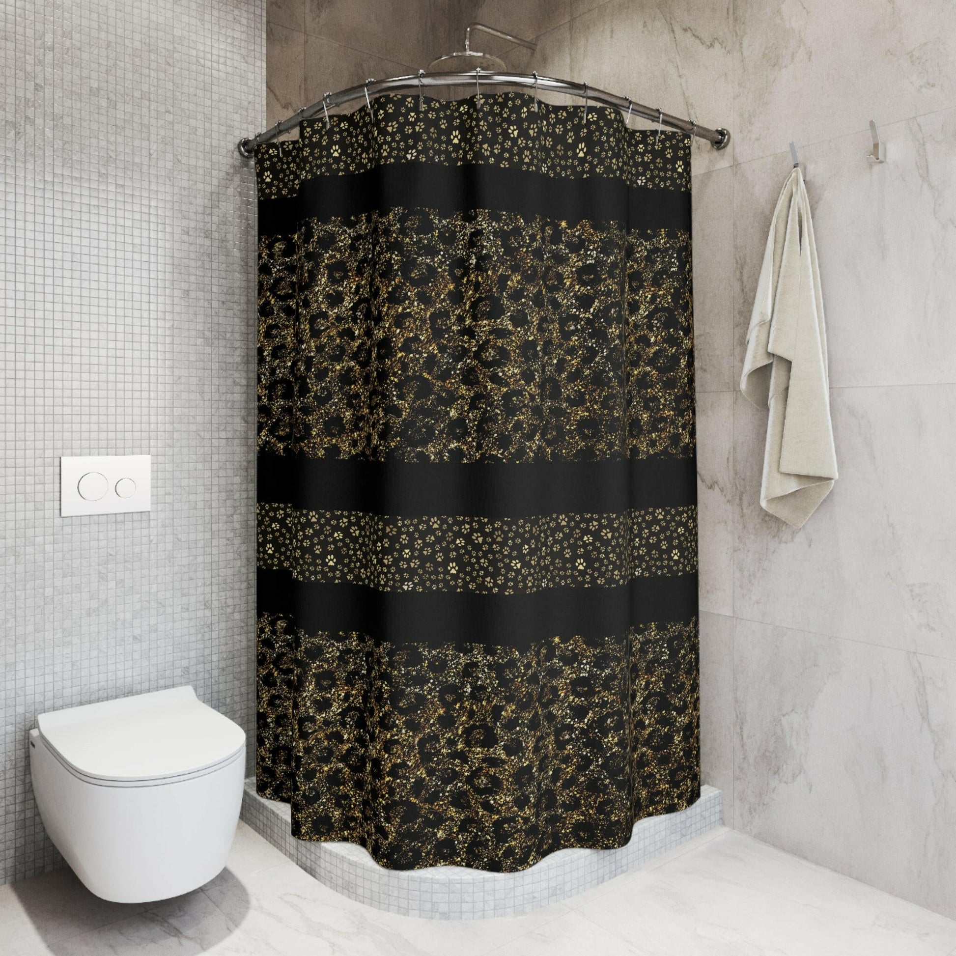 Gold Leopard Shower Curtain - Home Decor - Epileptic Al’s Shop