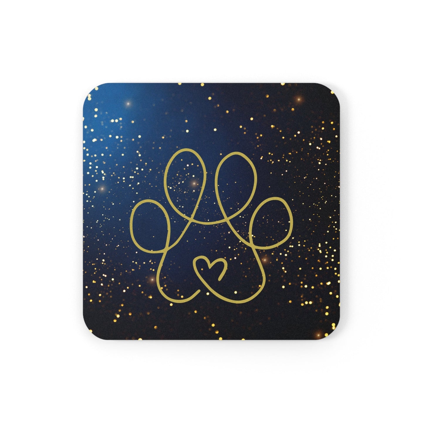 Gold Paw Cork Back Coaster - Home Decor - Epileptic Al’s Shop