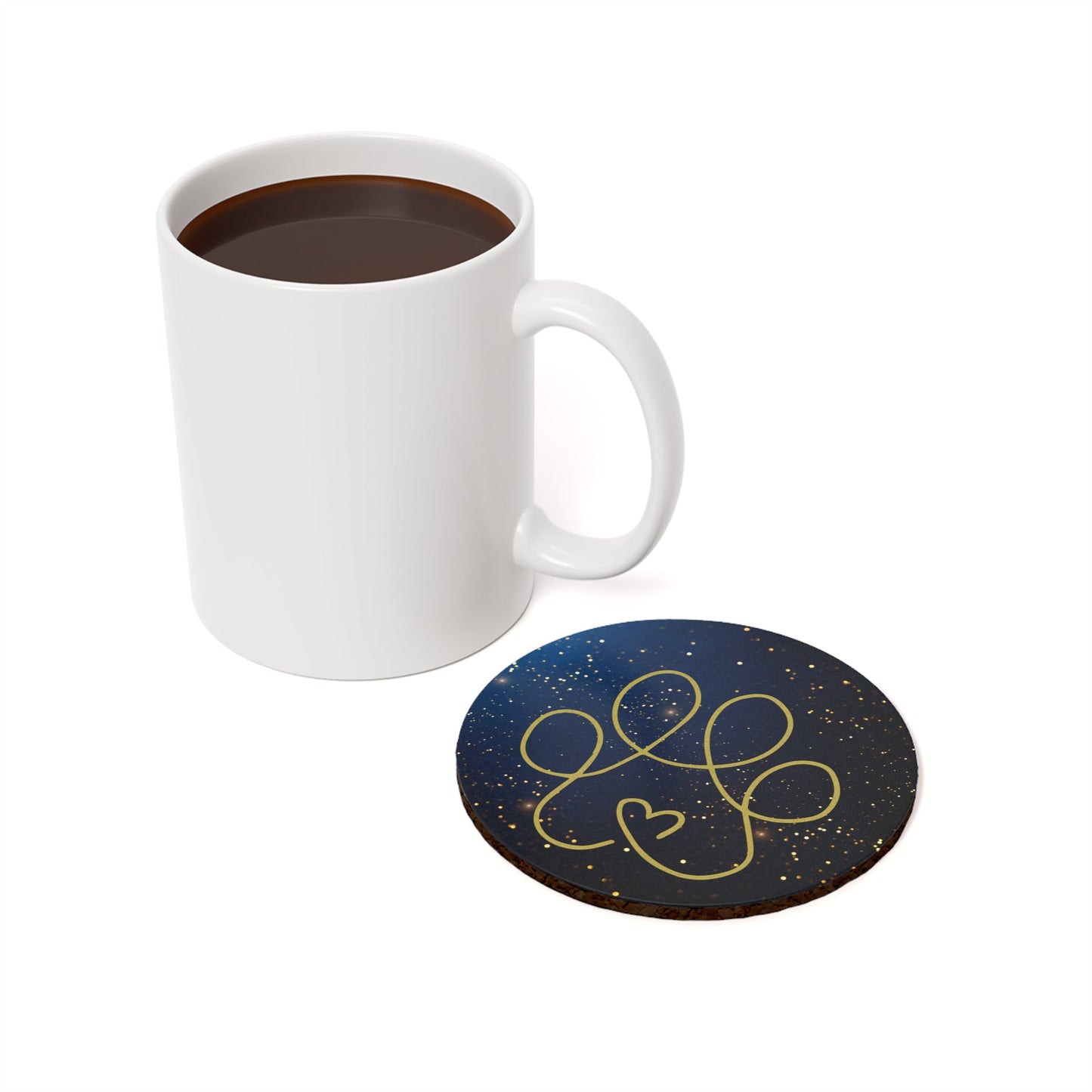 Gold Paw Cork Back Coaster - Home Decor - Epileptic Al’s Shop