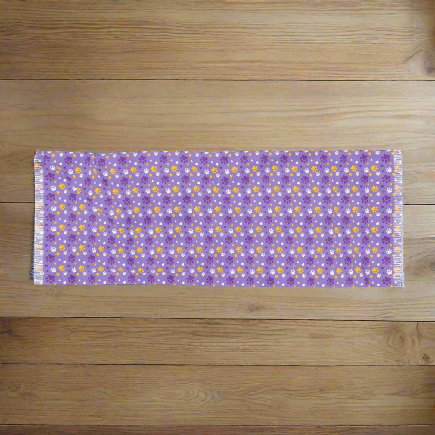 Gold Paws on Purple Light Scarf - All Over Prints - Epileptic Al’s Shop