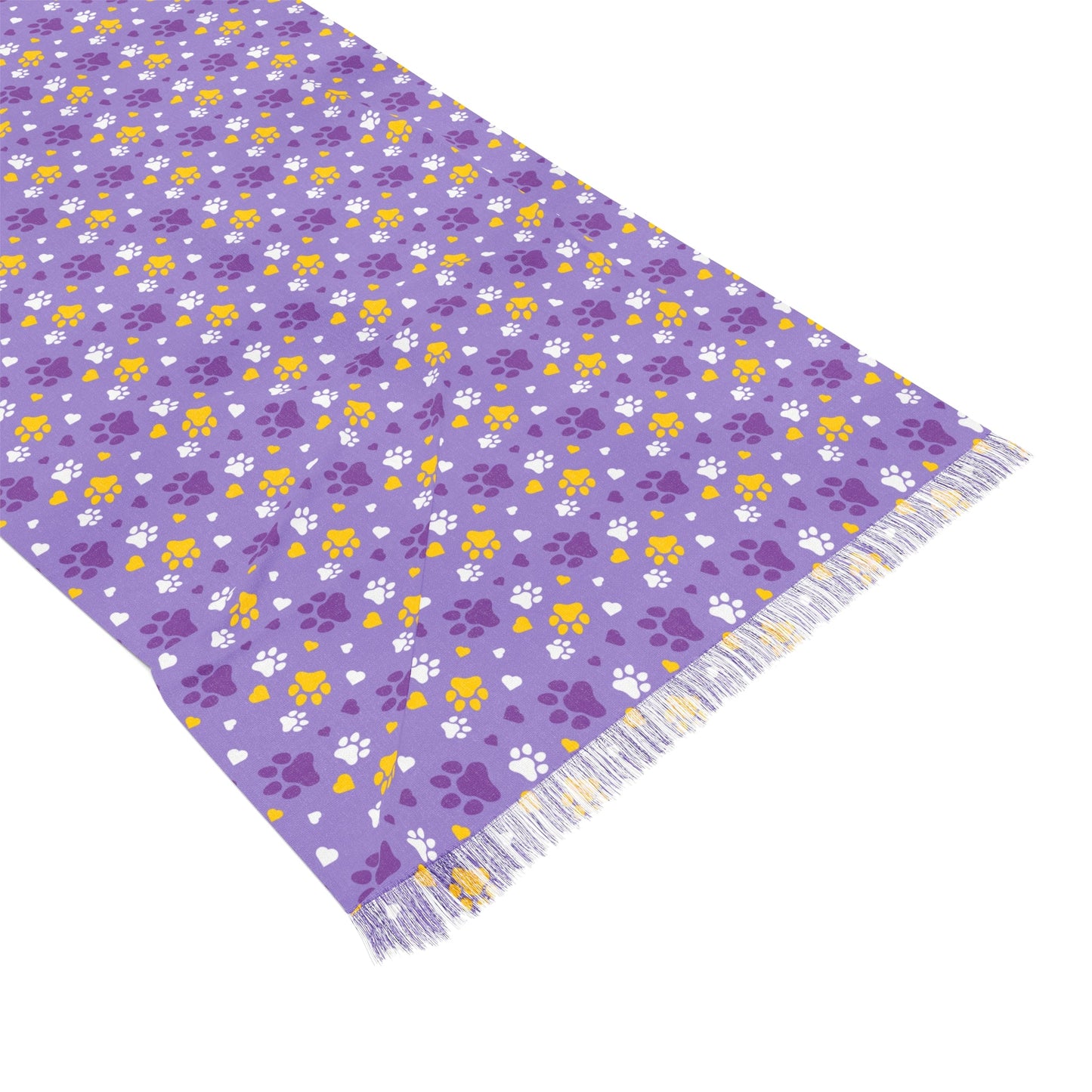 Gold Paws on Purple Light Scarf - All Over Prints - Epileptic Al’s Shop