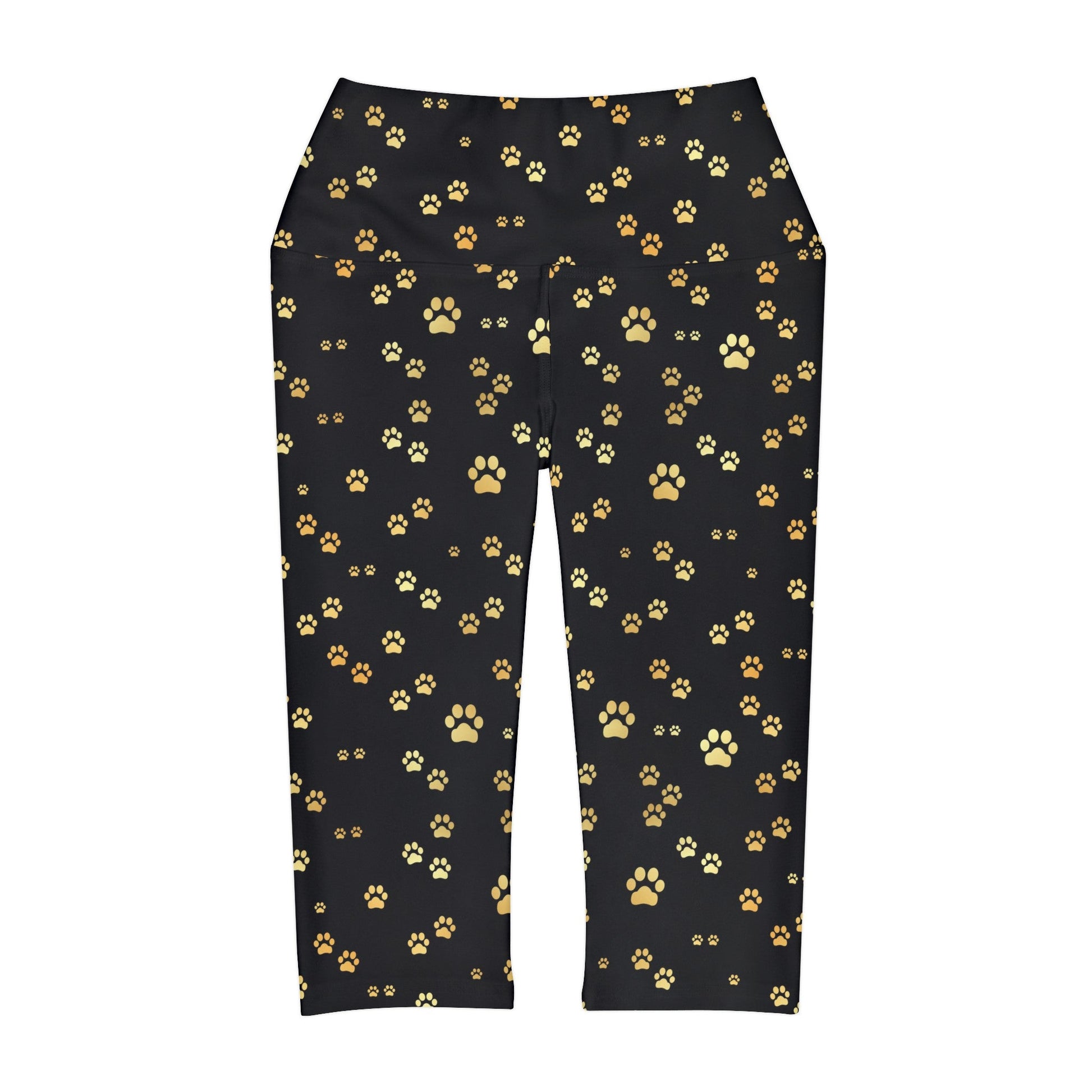 Golden Paws Yoga Capri Leggings - All Over Prints - Epileptic Al’s Shop