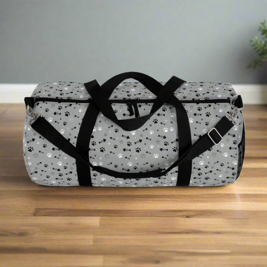 Gray Paws Duffel Bag - Bags - Epileptic Al’s Shop