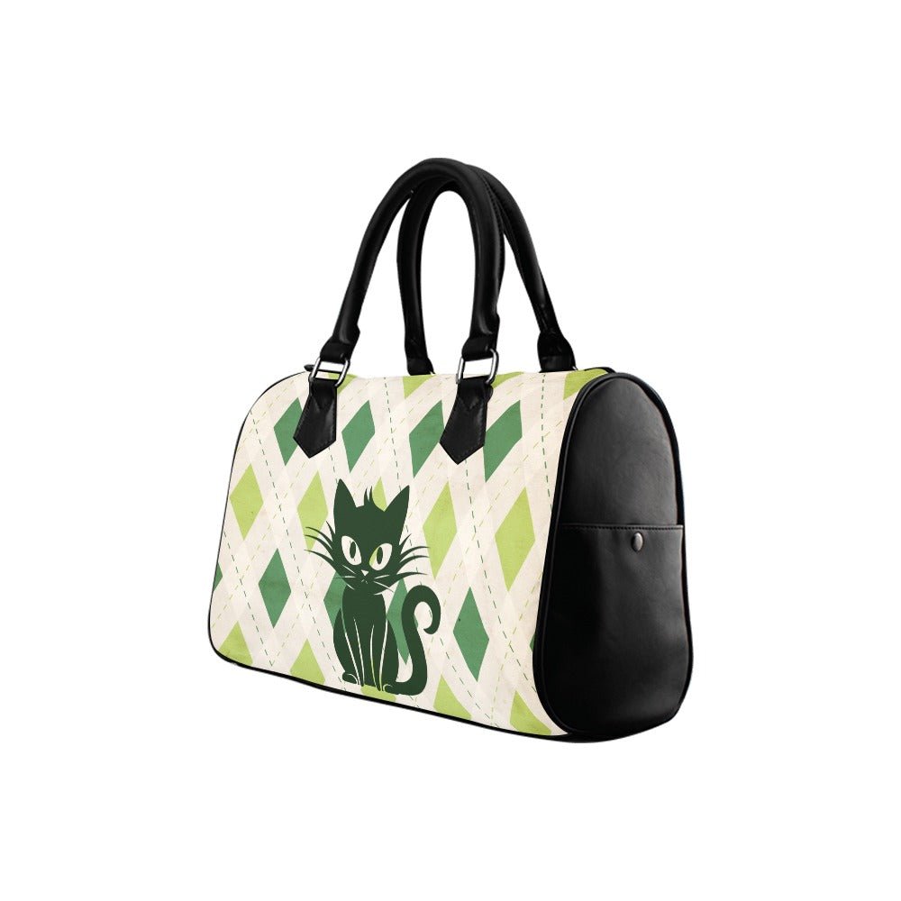 Green Cat Barrel Type Handbag - Bags - Epileptic Al’s Shop