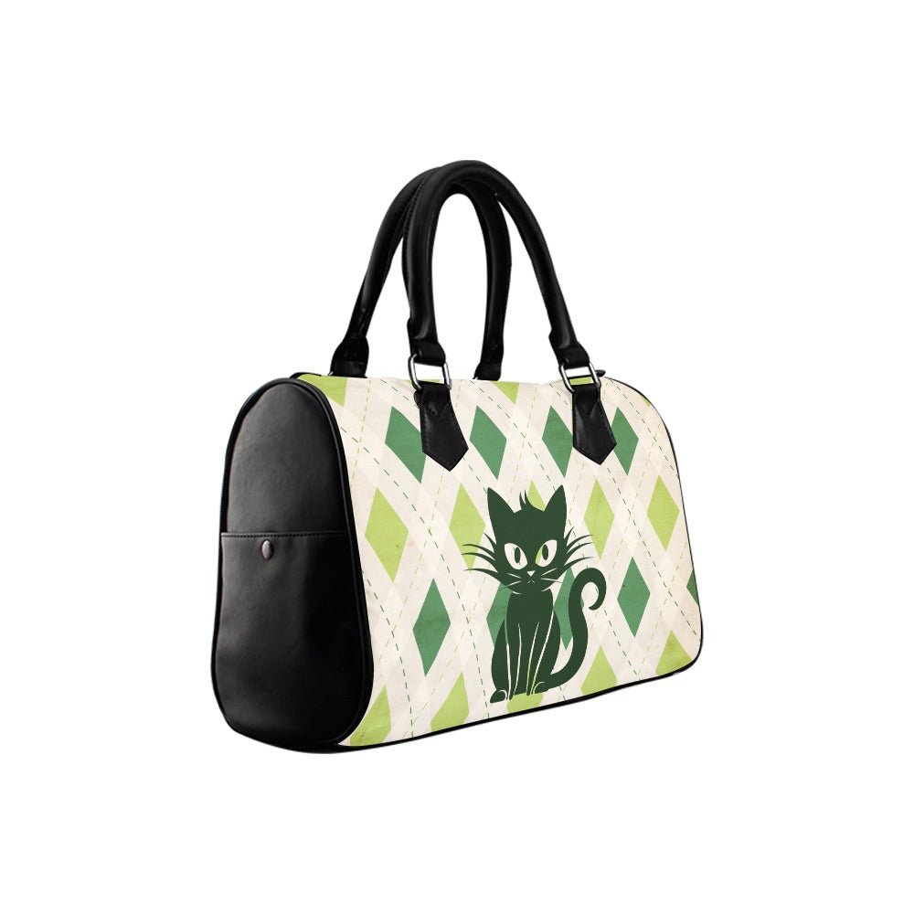 Green Cat Barrel Type Handbag - Bags - Epileptic Al’s Shop