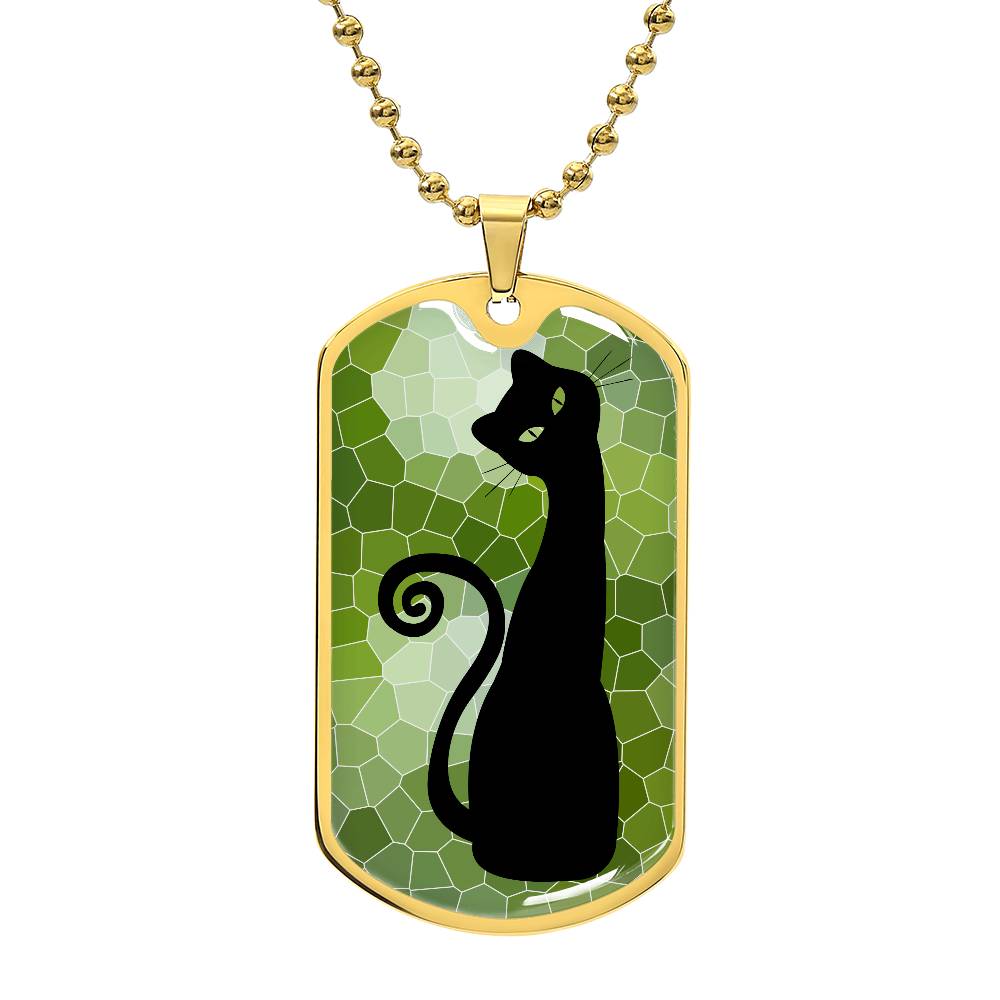 Green Eyed Cat Necklace - Jewelry - Epileptic Al’s Shop