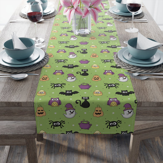 Green Halloween Table Runner (Cotton, Poly) - Home Decor - Epileptic Al’s Shop