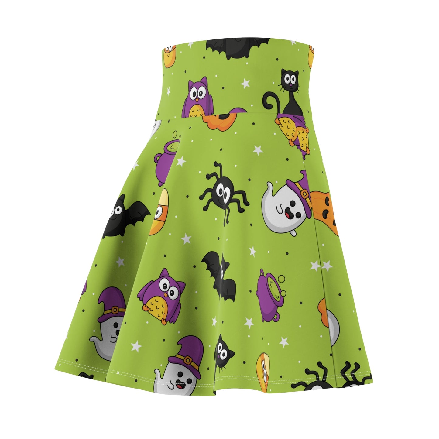 Green Halloween Women's Skater Skirt - All Over Prints - Epileptic Al’s Shop