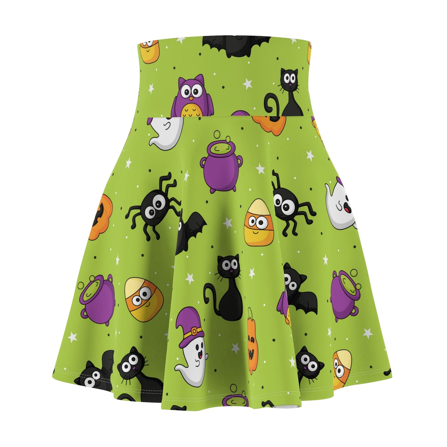 Green Halloween Women's Skater Skirt - All Over Prints - Epileptic Al’s Shop