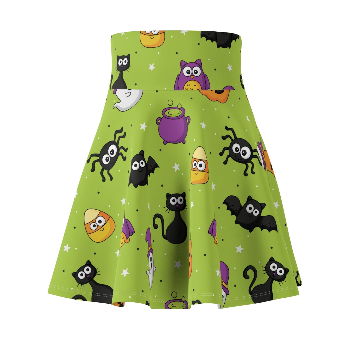 Green Halloween Women's Skater Skirt - All Over Prints - Epileptic Al’s Shop