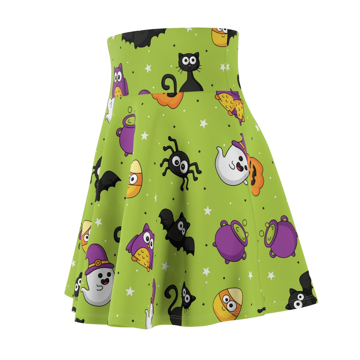 Green Halloween Women's Skater Skirt - All Over Prints - Epileptic Al’s Shop