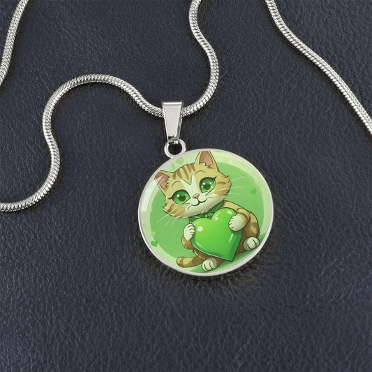 Green Kitty Necklace - Jewelry - Epileptic Al’s Shop