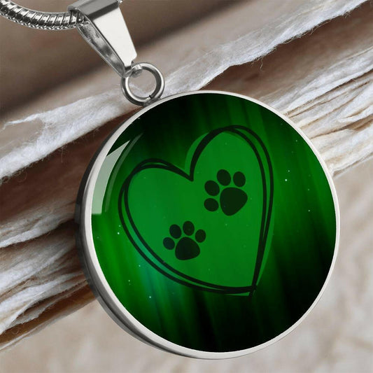 Green Paw Love Necklace - Jewelry - Epileptic Al’s Shop