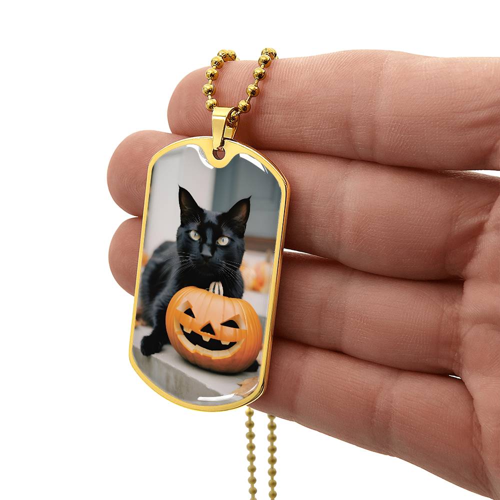 Halloween Black Cat Necklace - Jewelry - Epileptic Al’s Shop