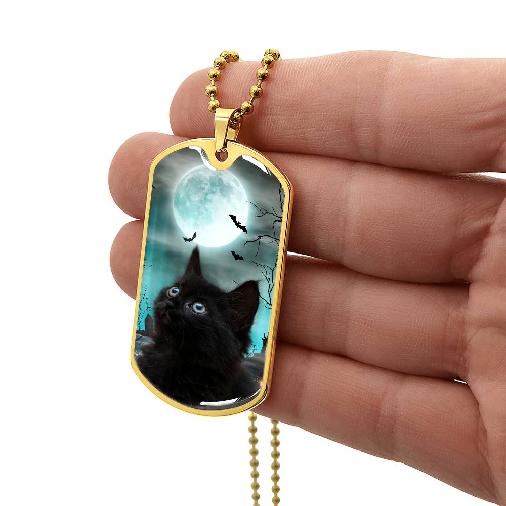 Halloween Black Cat Necklace - Jewelry - Epileptic Al’s Shop