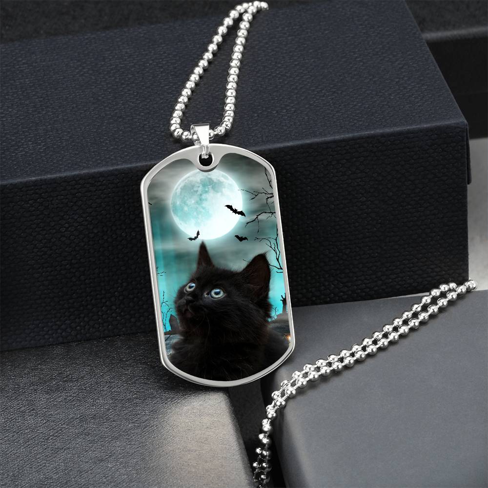 Halloween Black Cat Necklace - Jewelry - Epileptic Al’s Shop