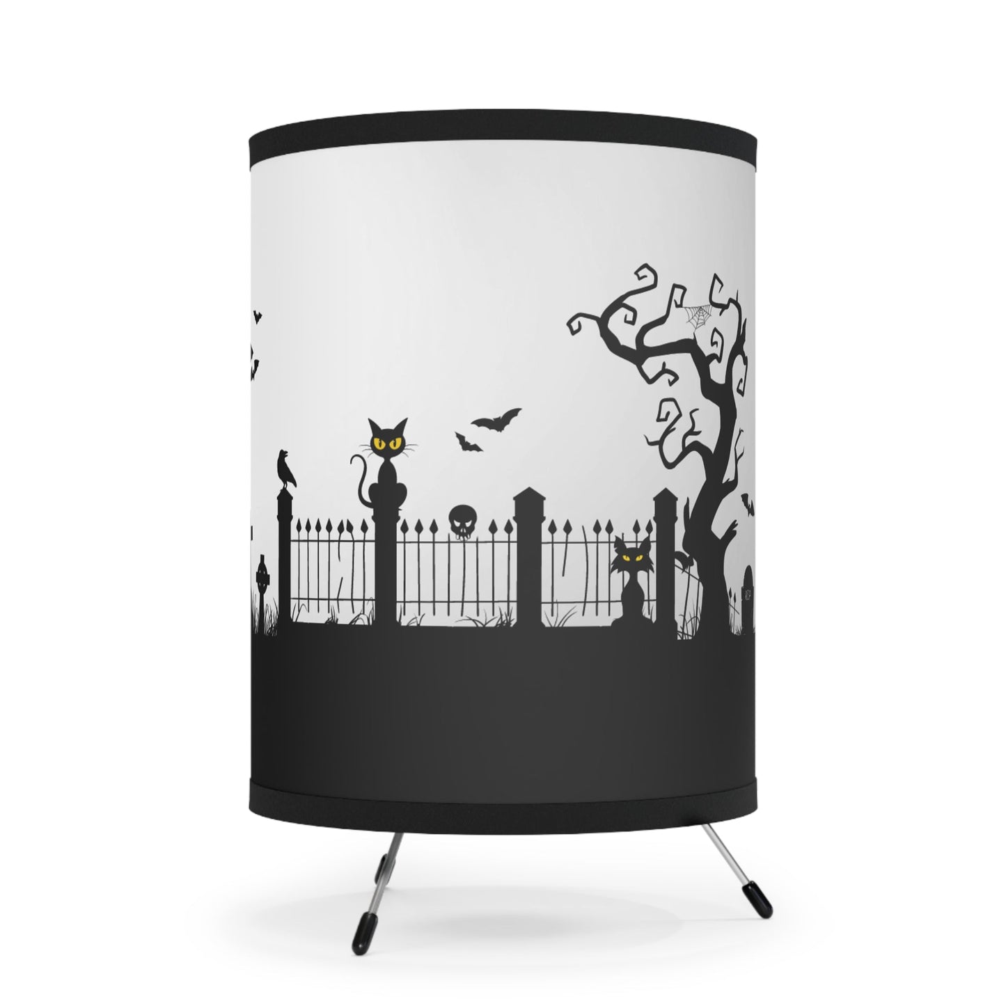 Halloween Cats Tripod Lamp with High - Res Printed Shade, US\CA plug - Home Decor - EpiAl's Shop