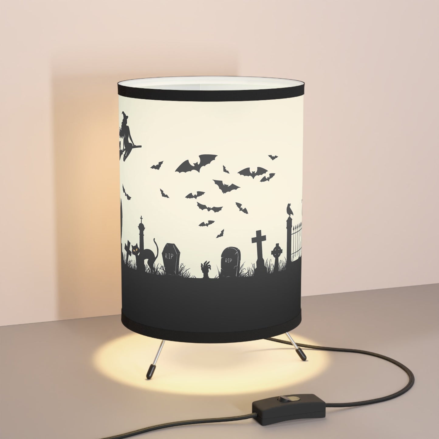 Halloween Cats Tripod Lamp with High - Res Printed Shade, US\CA plug - Home Decor - EpiAl's Shop