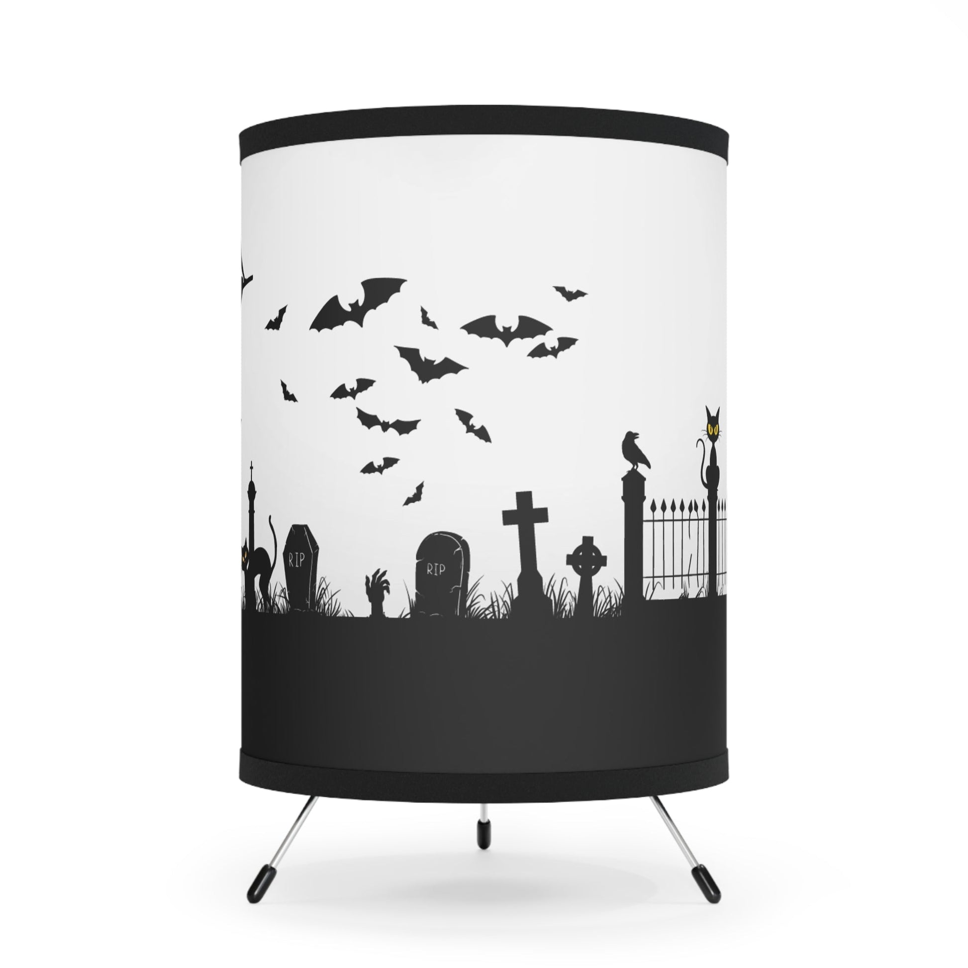 Halloween Cats Tripod Lamp with High - Res Printed Shade, US\CA plug - Home Decor - EpiAl's Shop