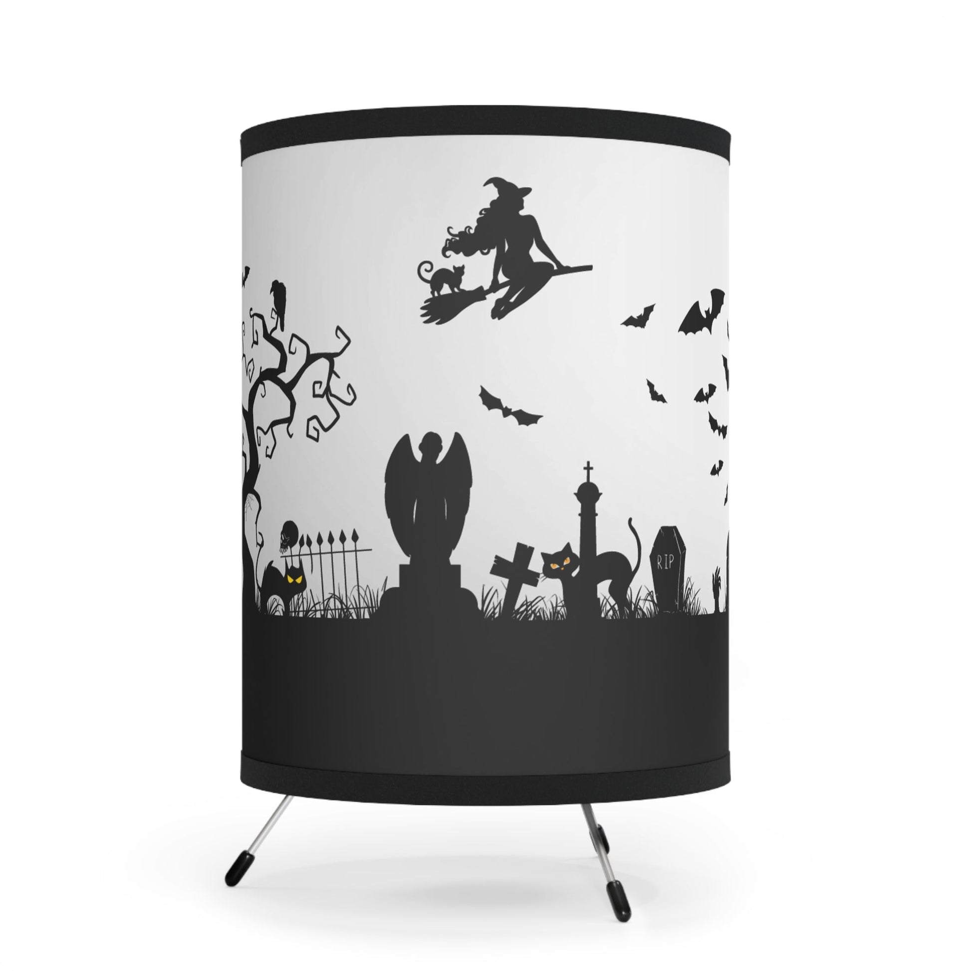 Halloween Cats Tripod Lamp with High - Res Printed Shade, US\CA plug - Home Decor - EpiAl's Shop