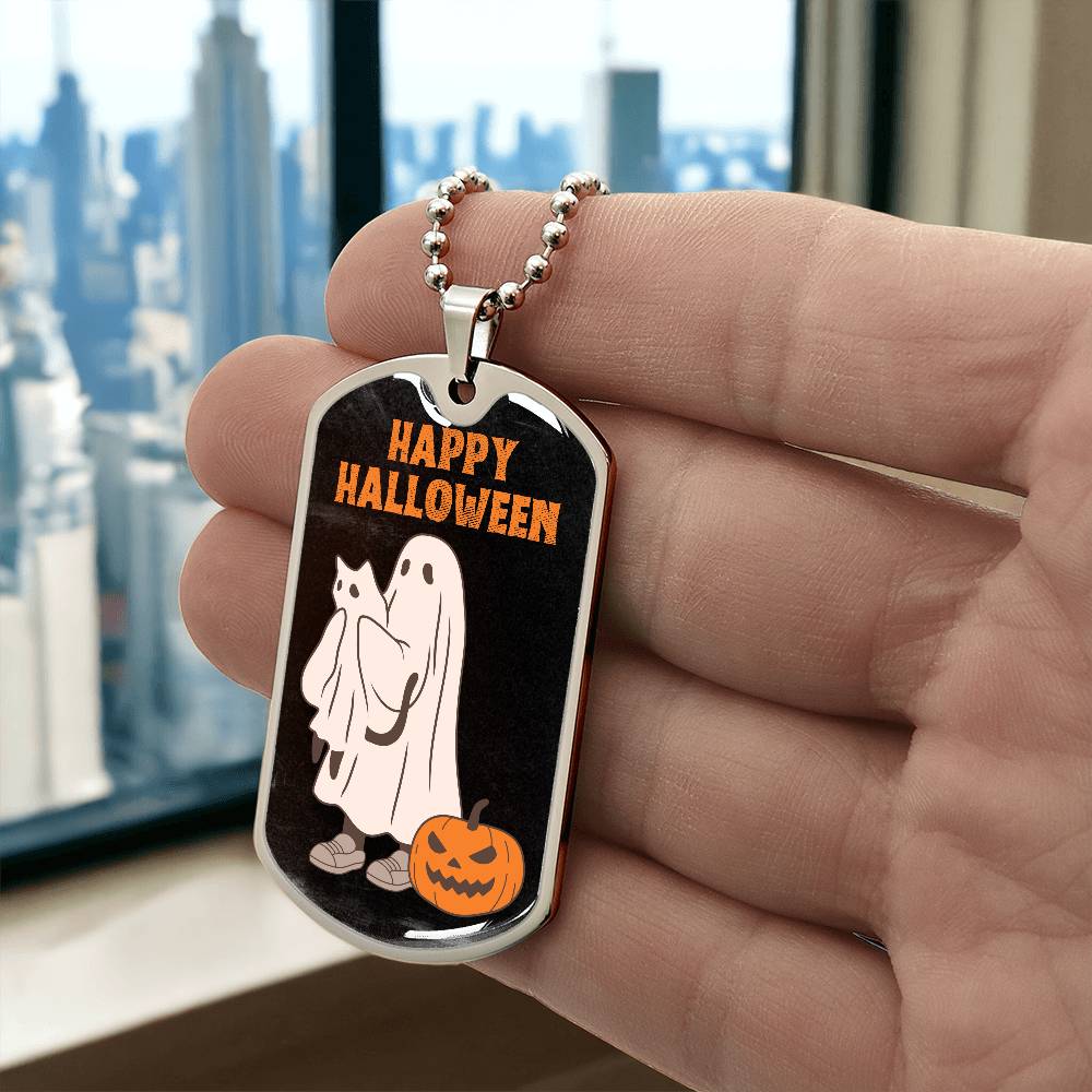 Halloween Ghost Pal Necklace - Jewelry - Epileptic Al’s Shop