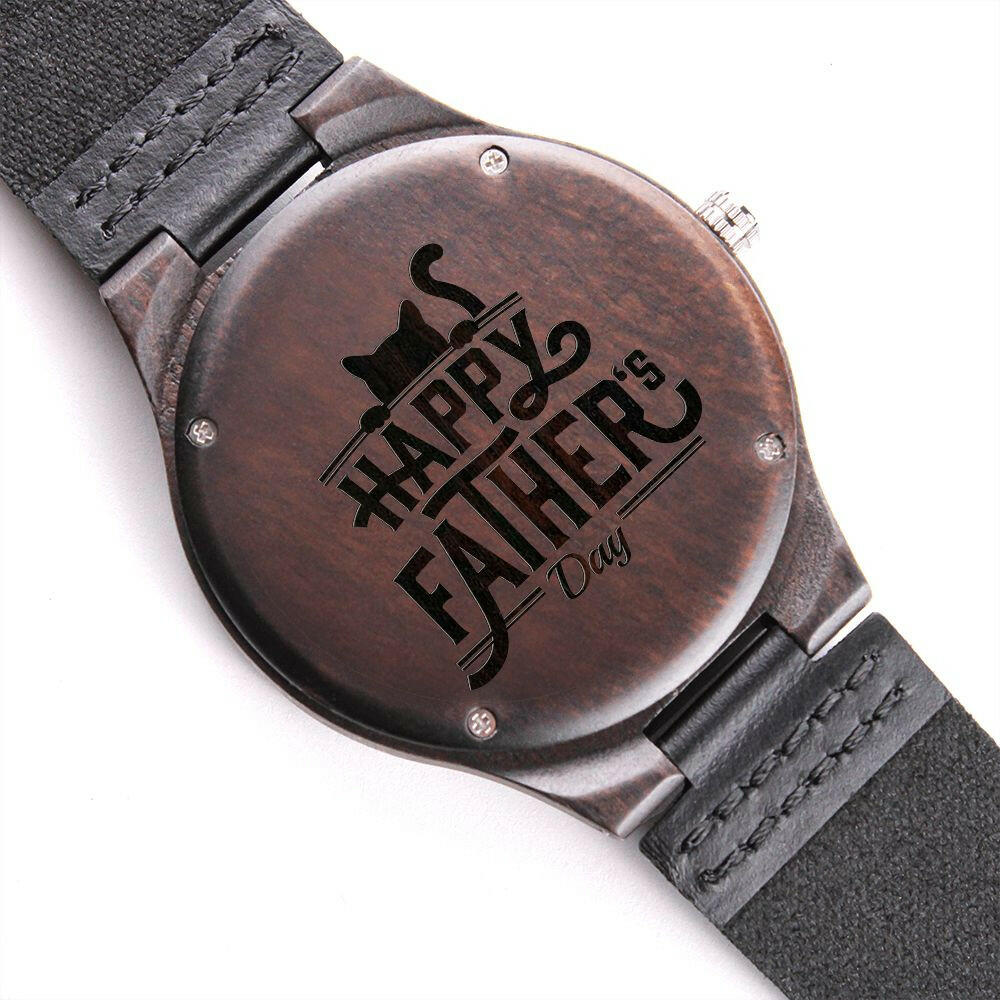 Happy Father's Day Wood Watch - Watches - Epileptic Al’s Shop