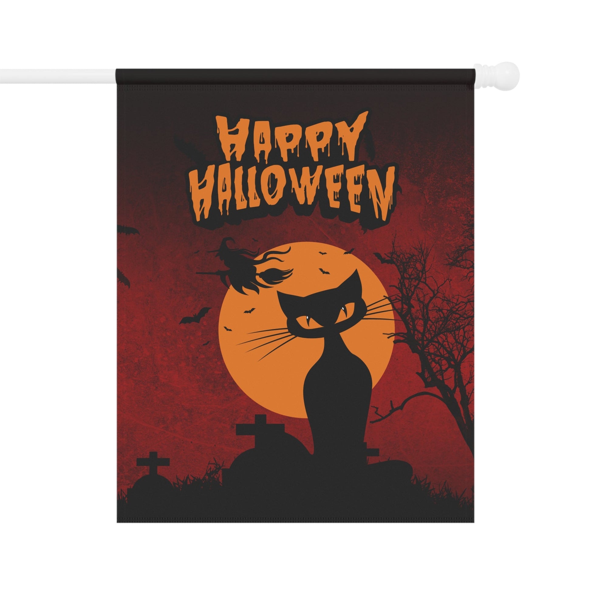 Happy Halloween Kitty Garden & House Banner - Outdoor Decor - EpiAl's Shop