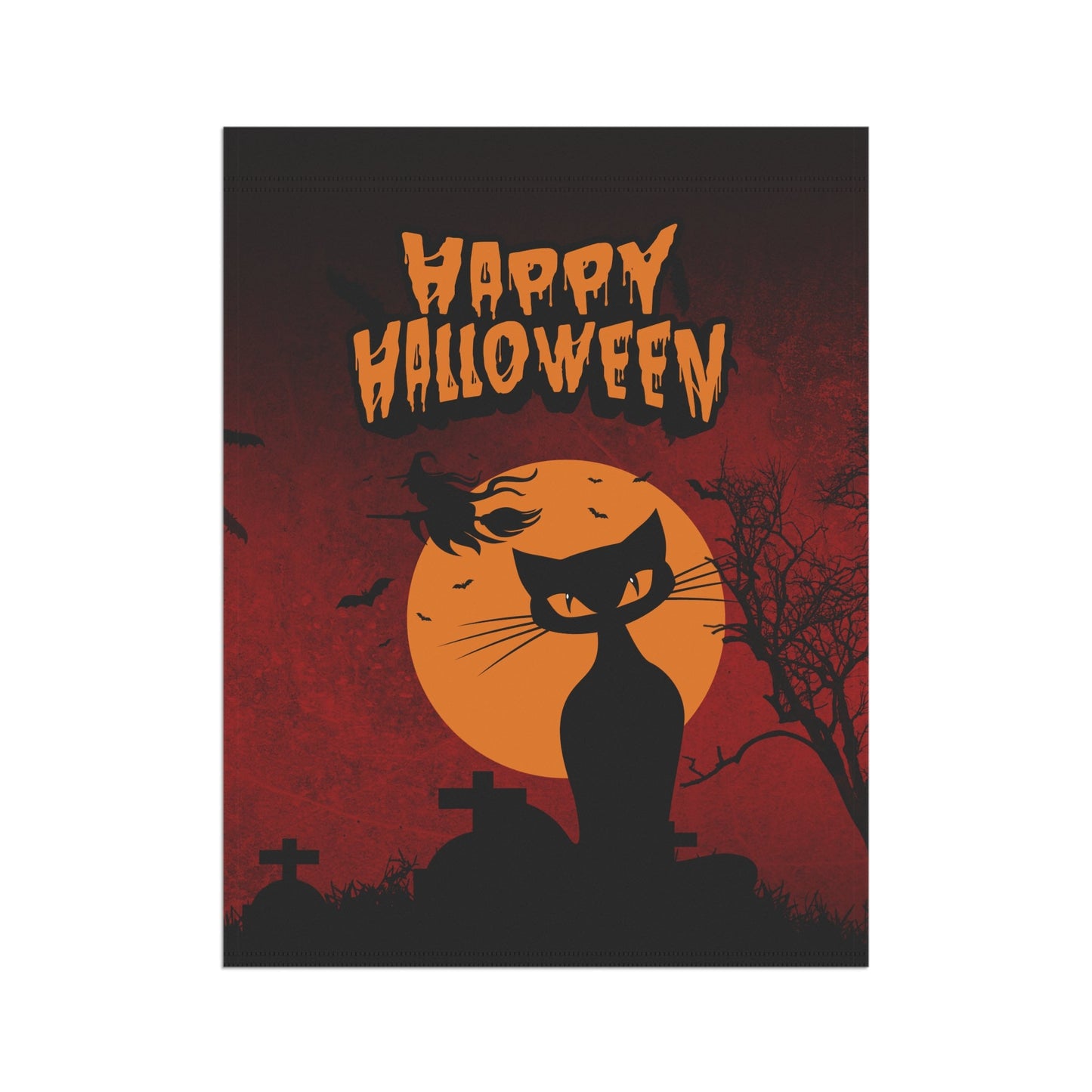 Happy Halloween Kitty Garden & House Banner - Outdoor Decor - EpiAl's Shop