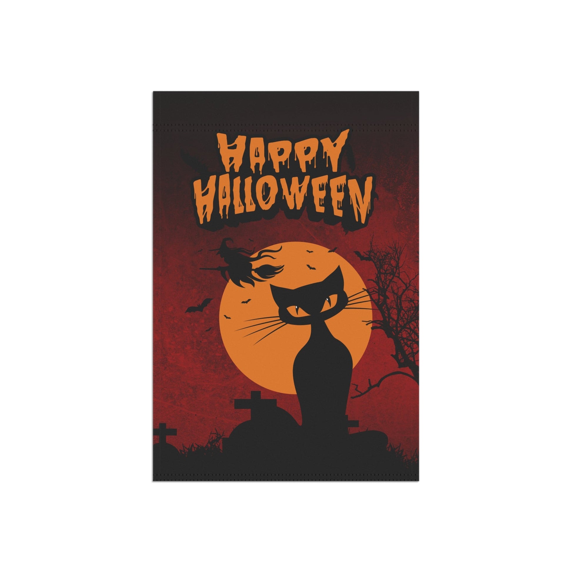 Happy Halloween Kitty Garden & House Banner - Outdoor Decor - EpiAl's Shop