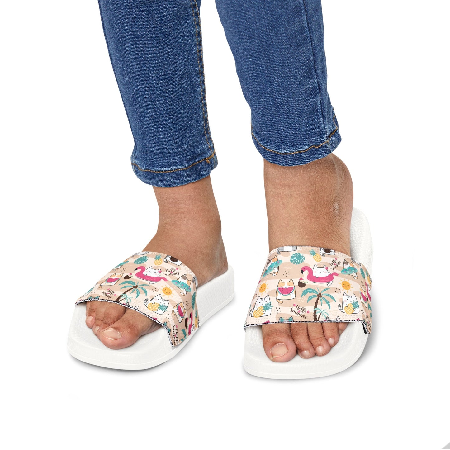 Happy Kitty Youth Removable - Strap Sandals - Shoes - Epileptic Al’s Shop