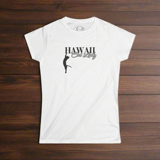 Hawaii Cat Lady Softstyle Tee - T - Shirt - EpiAl's Shop