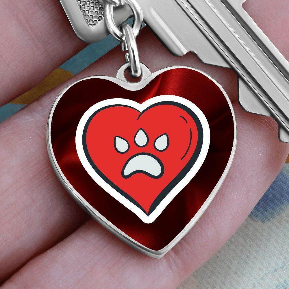 Heart Paw Keychain - Jewelry - Epileptic Al’s Shop