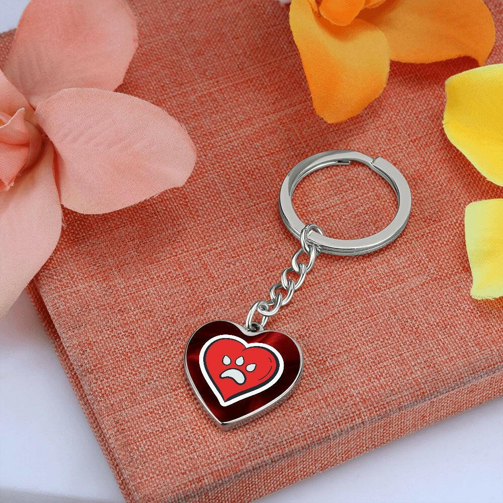 Heart Paw Keychain - Jewelry - Epileptic Al’s Shop