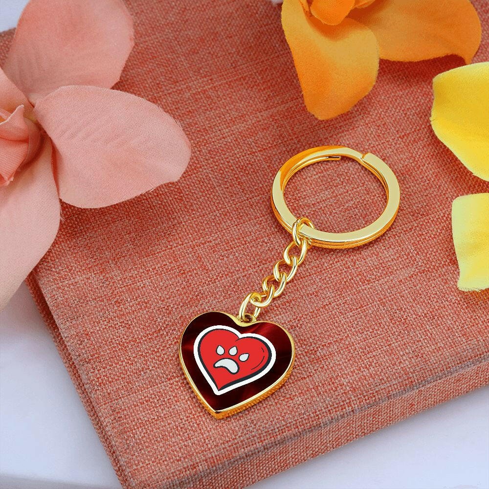 Heart Paw Keychain - Jewelry - Epileptic Al’s Shop