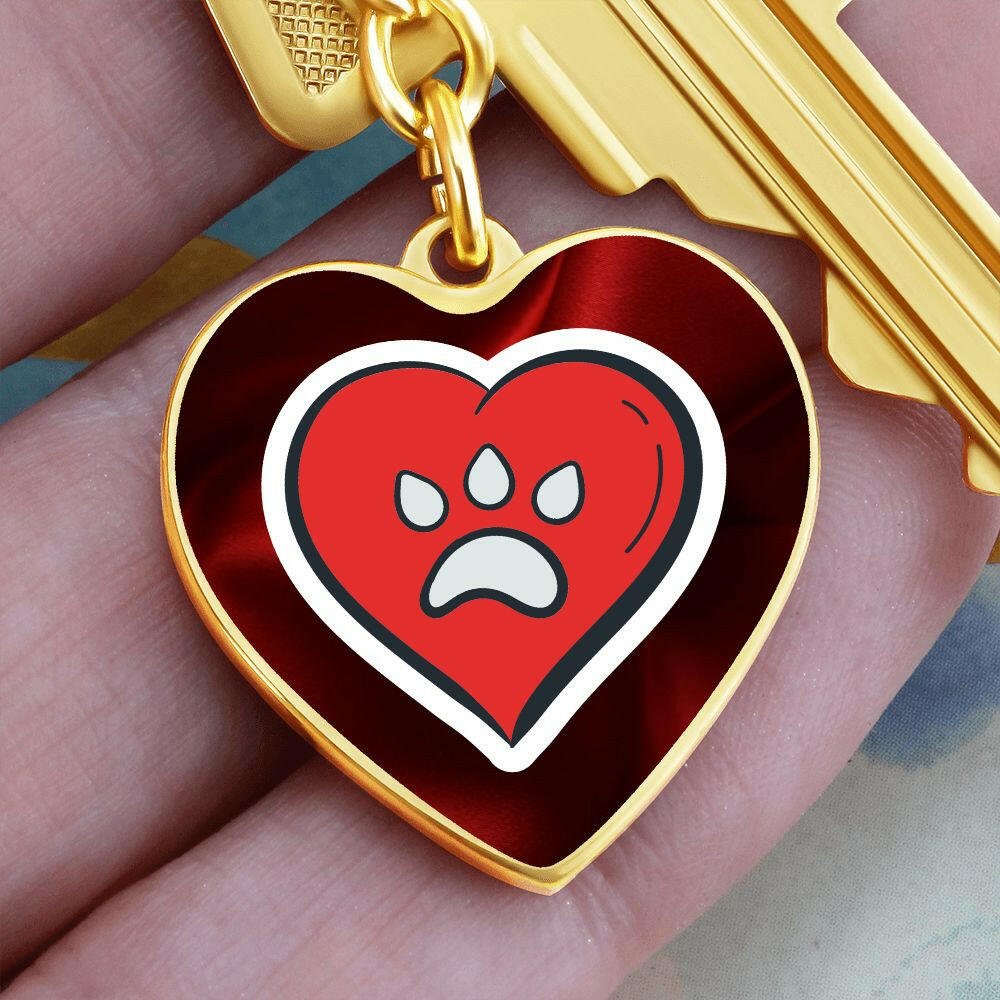 Heart Paw Keychain - Jewelry - Epileptic Al’s Shop