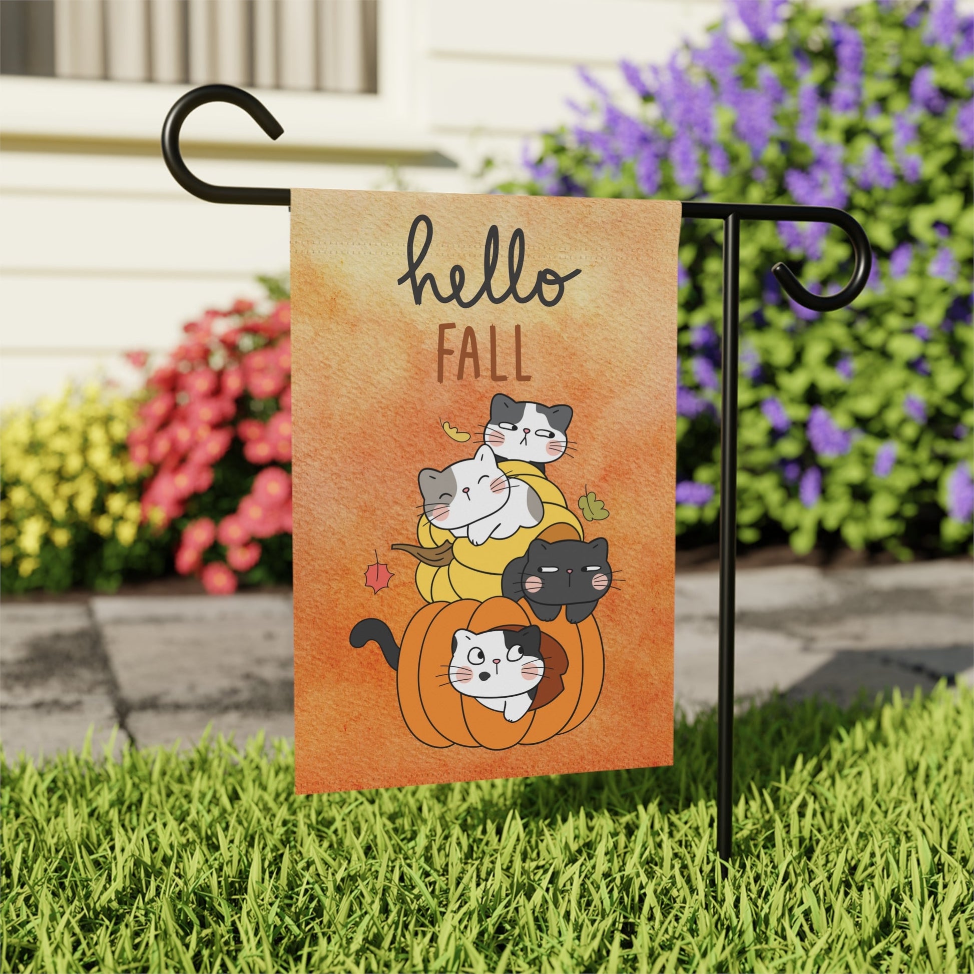 Hello Fall Garden & House Banner - Home Decor - Epileptic Al’s Shop