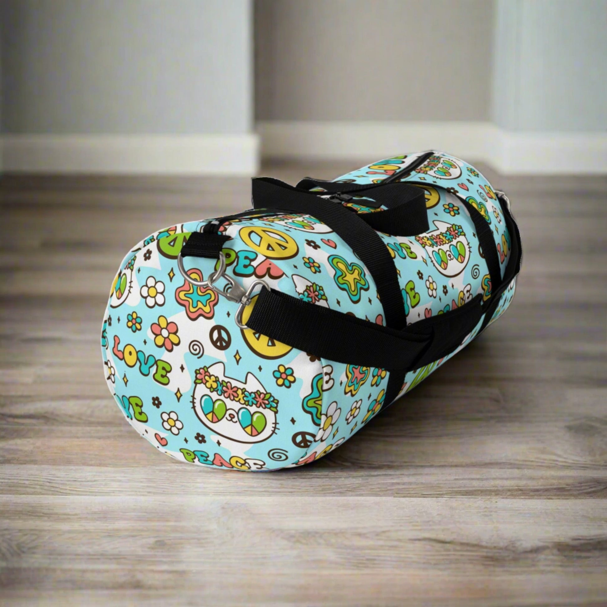 Hippie Cat Duffel Bag - Bags - Epileptic Al’s Shop