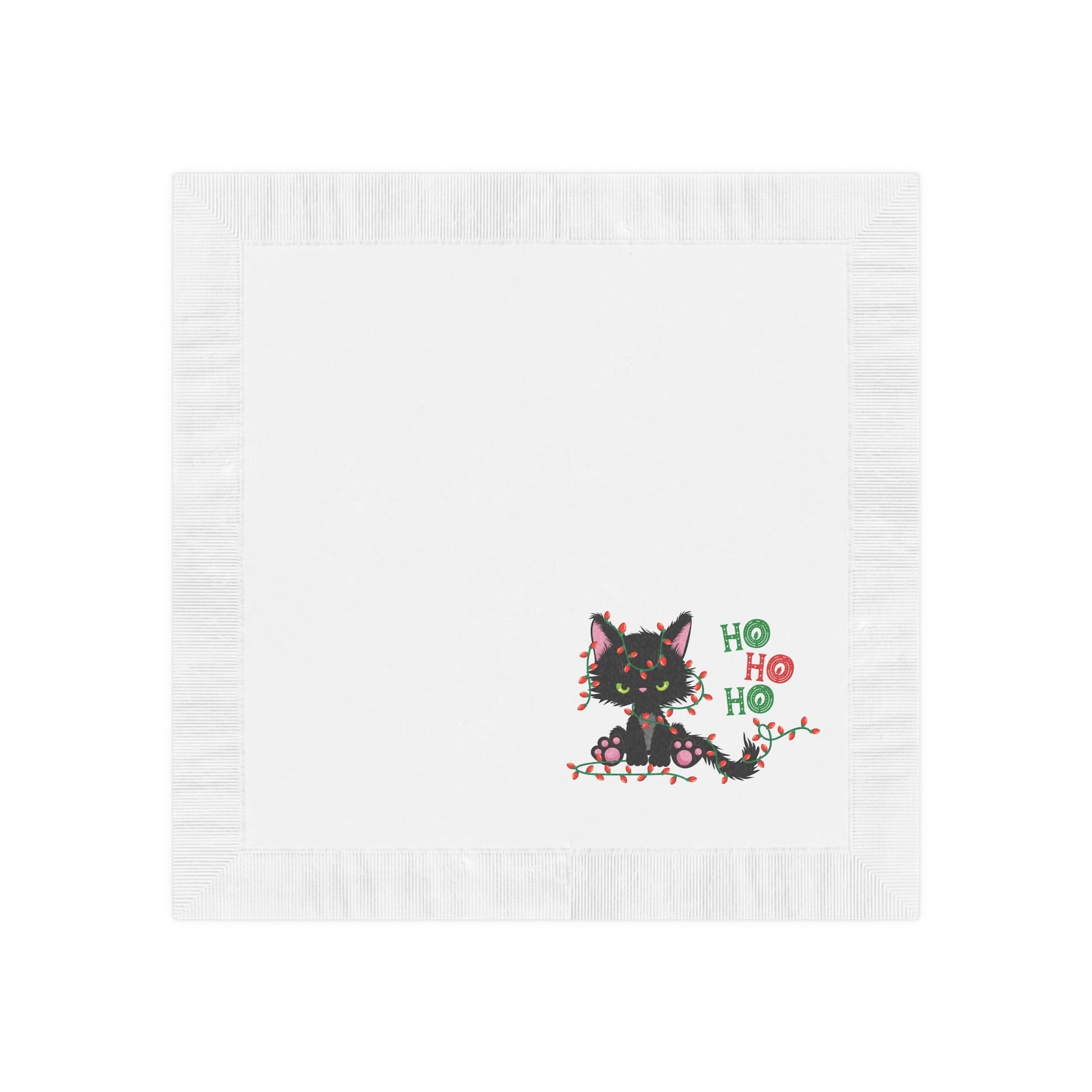 Ho Ho Ho White Coined Napkins - Home Decor - Epileptic Al’s Shop