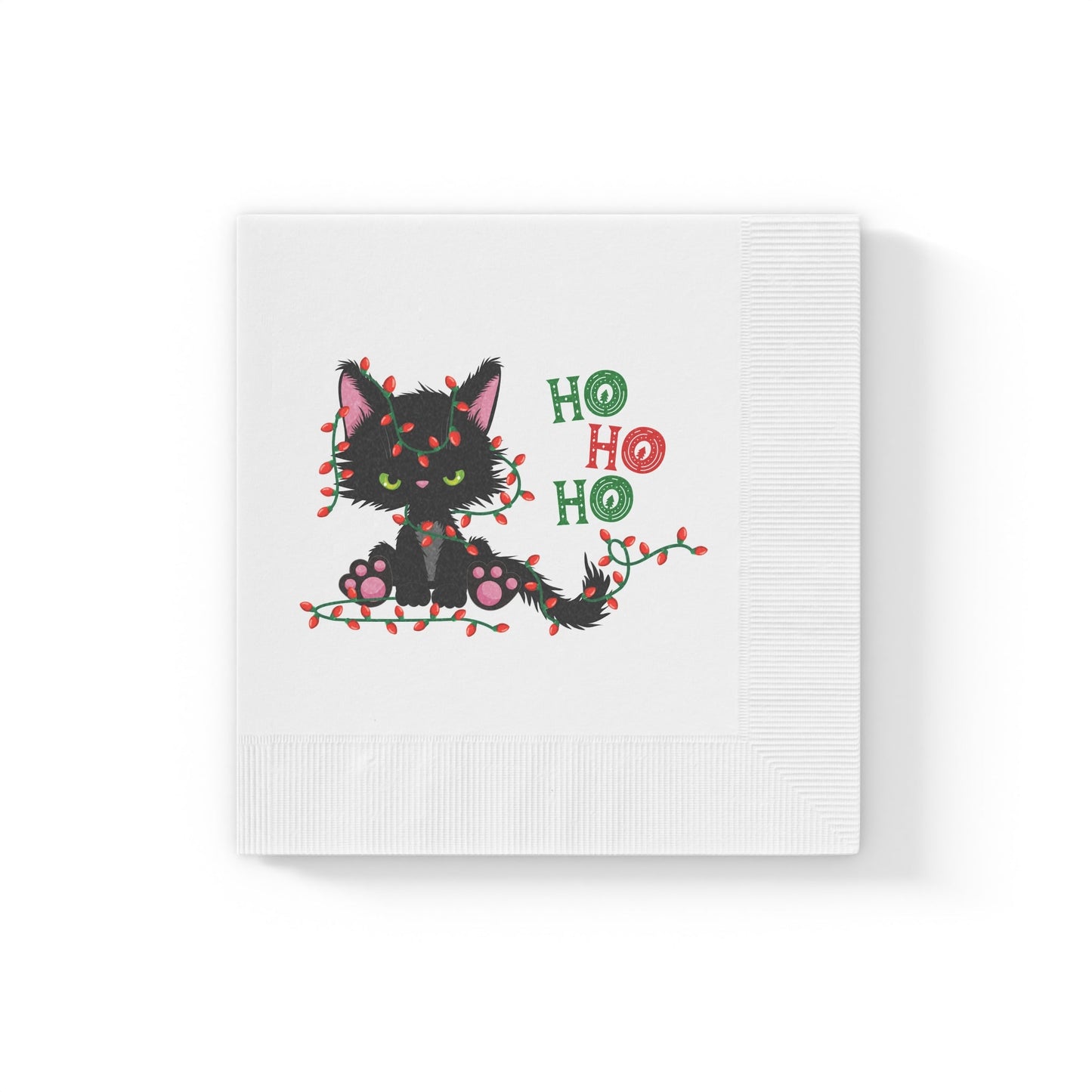 Ho Ho Ho White Coined Napkins - Home Decor - Epileptic Al’s Shop