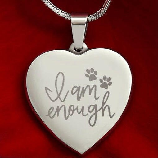I Am Enough Heart Necklace - Jewelry - Epileptic Al’s Shop